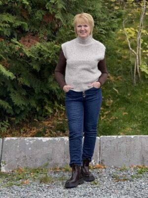 Amy jeans med hjerteknapper