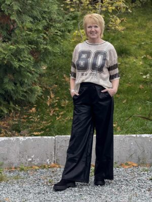 Bukser i imitert skinn